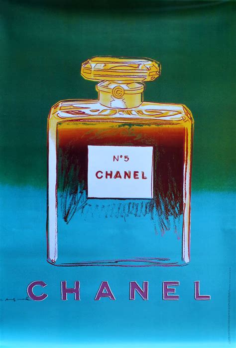 andy warhol original chanel poster|chanel perfume no 5 drawing.